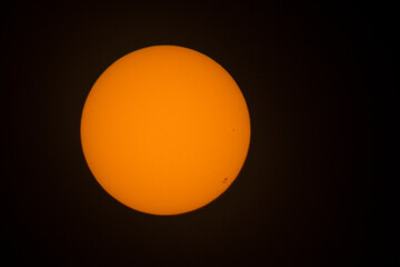 The Sun with Sunspots, Seen with a Solar Filter