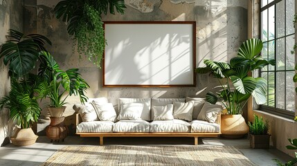 Mockup frame in Living room, Frame Mockup, Interior Mockup, Mockup Poster, Mockup, Mock, Summer Mockup, Room mockup, Digital File