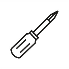 screwdriver vector icon line template