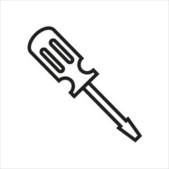 screwdriver vector icon line template