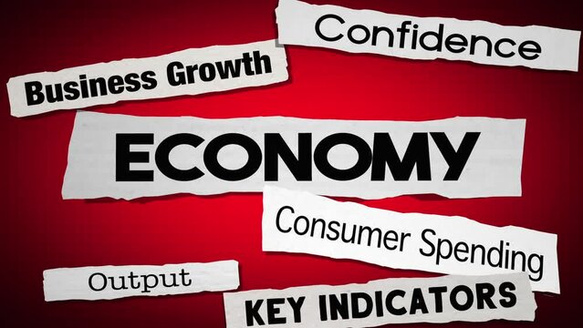 Economy News Headlines Economic Job Growth Business Financial Investment 3d Animation