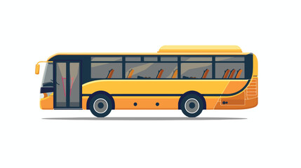 Obraz na płótnie Canvas Bus icon flat vector isolated on white background 