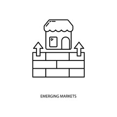 emerging markets concept line icon. Simple element illustration. emerging markets concept outline symbol design.