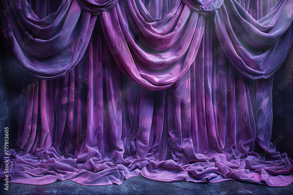 Canvas Prints the royal purple of velvet curtains, draping elegantly and adding a touch of opulence to the theater