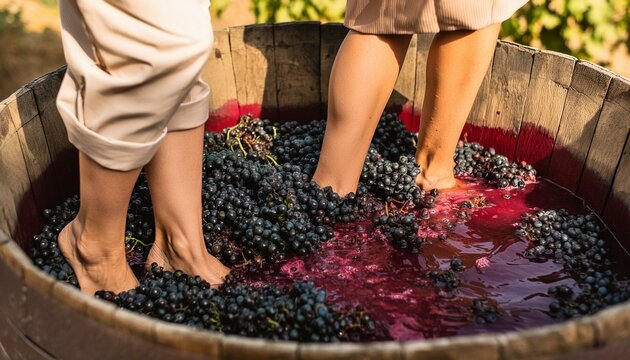 FESTA DA PISA DA UVA: TRADI&Ccedil;&Atilde;O NA PRODU&Ccedil;&Atilde;O DE VINHO PISANDO NAS UVAS EM UM BARRIL