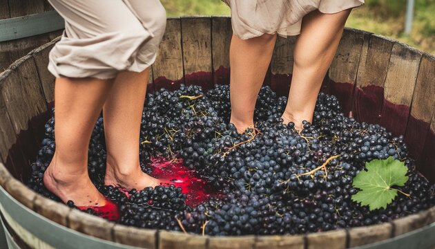 FESTA DA PISA DA UVA: TRADI&Ccedil;&Atilde;O NA PRODU&Ccedil;&Atilde;O DE VINHO PISANDO NAS UVAS EM UM BARRIL