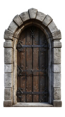 medieval dungeon fantasy stone door designs isolated on white background