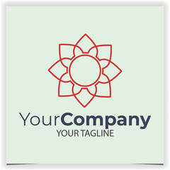 Vector abstract floral logo design template