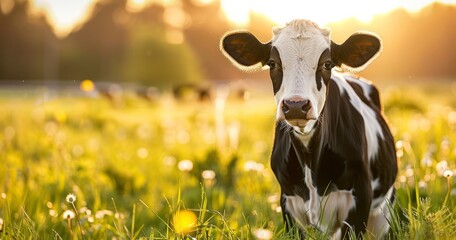 Meadow Magic with a Playful Cow