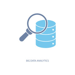 big data analytics concept line icon. Simple element illustration. big data analytics concept outline symbol design.