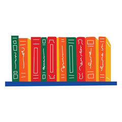 bookshelf design with various shapes and colorful