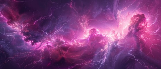Magenta lightning, electric abstract, vibrant shock