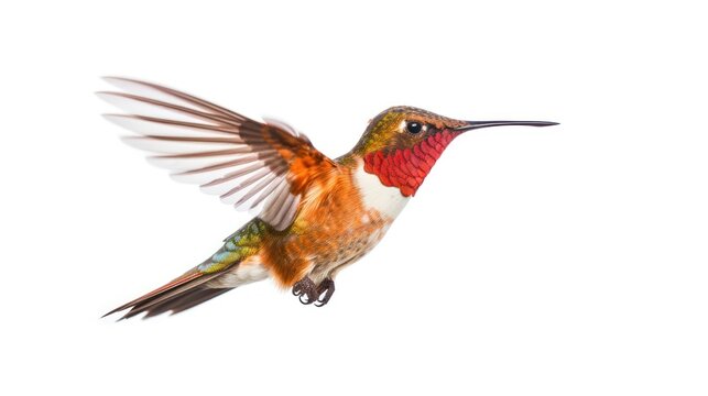 Anna's Hummingbird in Flight, Color Image