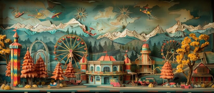 Nostalgic Paper Cut County Fair A Vintage of Classic Fun and Entertainment