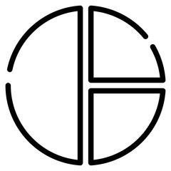 Pie Chart Line Icon