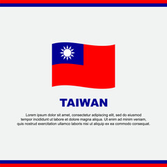 Taiwan Flag Background Design Template. Taiwan Independence Day Banner Social Media Post. Taiwan Design