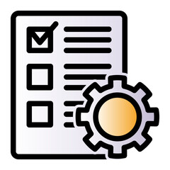 Fototapeta premium This is the Setting icon from the Data Management icon collection with an Color Lineal Gradient style