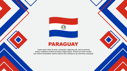 Paraguay Flag Abstract Background Design Template. Paraguay Independence Day Banner Wallpaper Vector Illustration. Paraguay Background