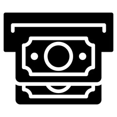 Atm Withdrawal Solid Icon