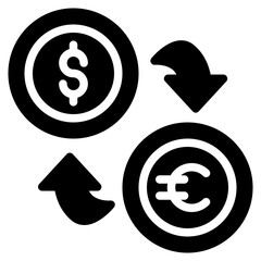 Money Exchange Solid Icon