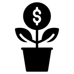 Money Plant Solid Icon