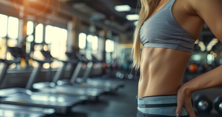 Fototapeta premium Woman's Waistline on Fitness Journey