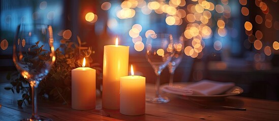 Candlelit Dinner in a Bokeh Blur World An Intimate Evening of Romance and Togetherness