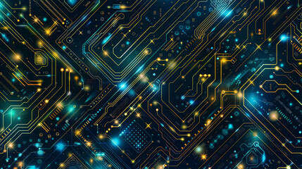 Abstract futuristic electronic circuit technology background 