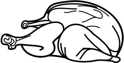 chicken turkey illustration thanksgiving