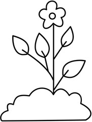 plant gardening tools illustration