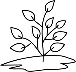 plant gardening tools illustration