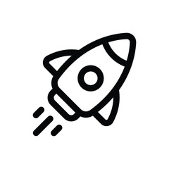 Simple Start Up line icon isolated on a white background	