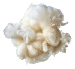 A fluffy white cloud with a lot of white cotton balls, cut out - stock png. - obrazy, fototapety, plakaty