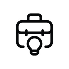 Simple Business Idea line icon isolated on a white background	