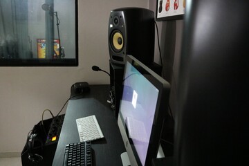 monitor and computer