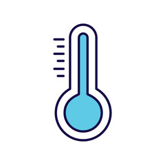 thermometer icon with white background vector stock illustration