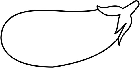 Fototapeta premium vegetable egg plant outline illustration