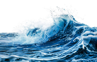A large wave crashing into the ocean, cut out - stock png.