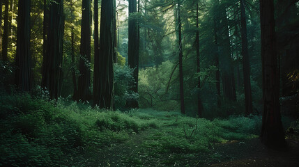 Obraz premium morning in the forest