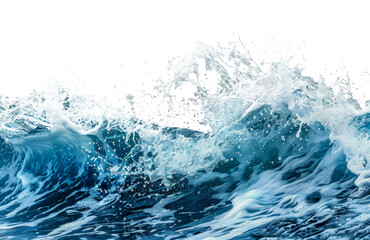 The ocean is rough and the waves are crashing - stock png. - obrazy, fototapety, plakaty