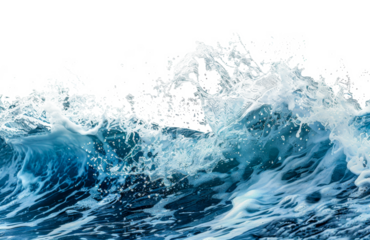 The ocean is rough and the waves are crashing, cut out - stock png.