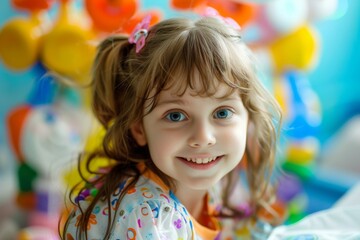 Fototapeta na wymiar Joyful smiles of children following dental appointments amid playful decor