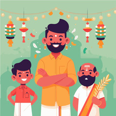 Happy Tamil New Year vector image