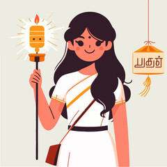 Happy Tamil New Year vector image