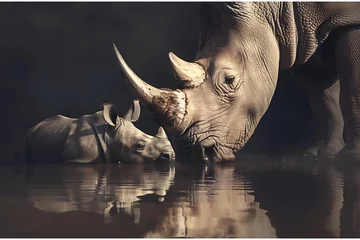 Foto auf Leinwand Save the rhino  © khalida