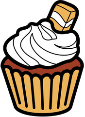 cupcake mini sweet cake cream topping