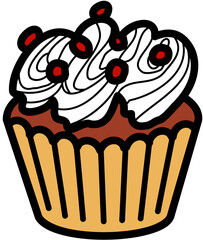 cupcake mini sweet cake cream topping