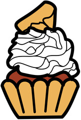 cupcake mini sweet cake cream topping