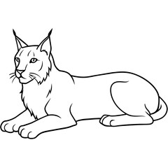 illustration of a cat with vector art silhouette