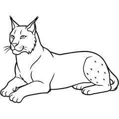 illustration of a cat with vector art silhouette